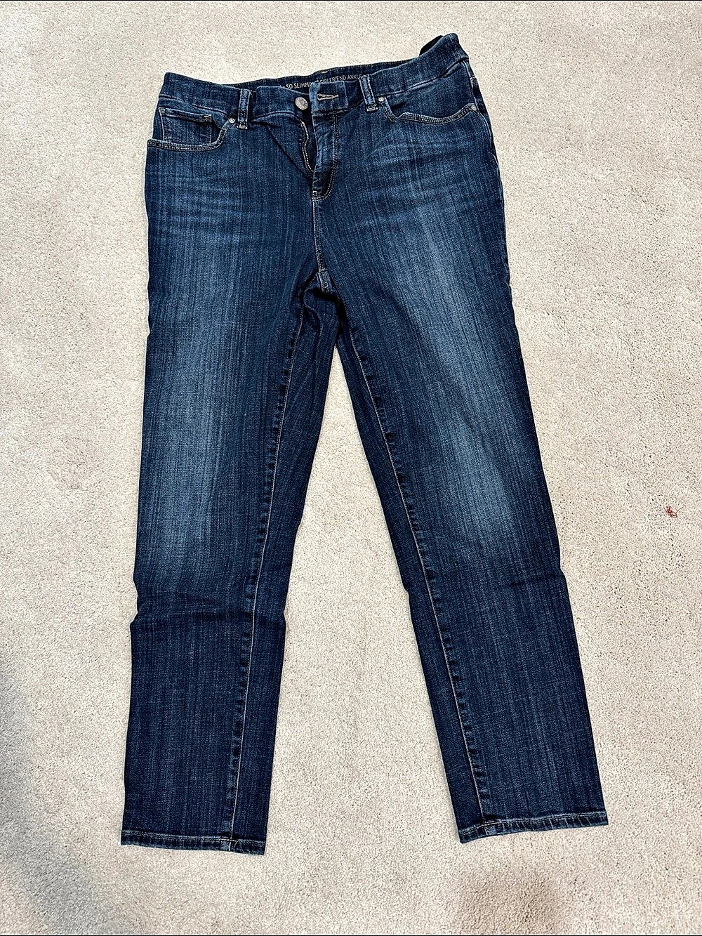 Chico’s So Slimming Girlfriend Ankle Girlfriend Ankle Jeans in Blue